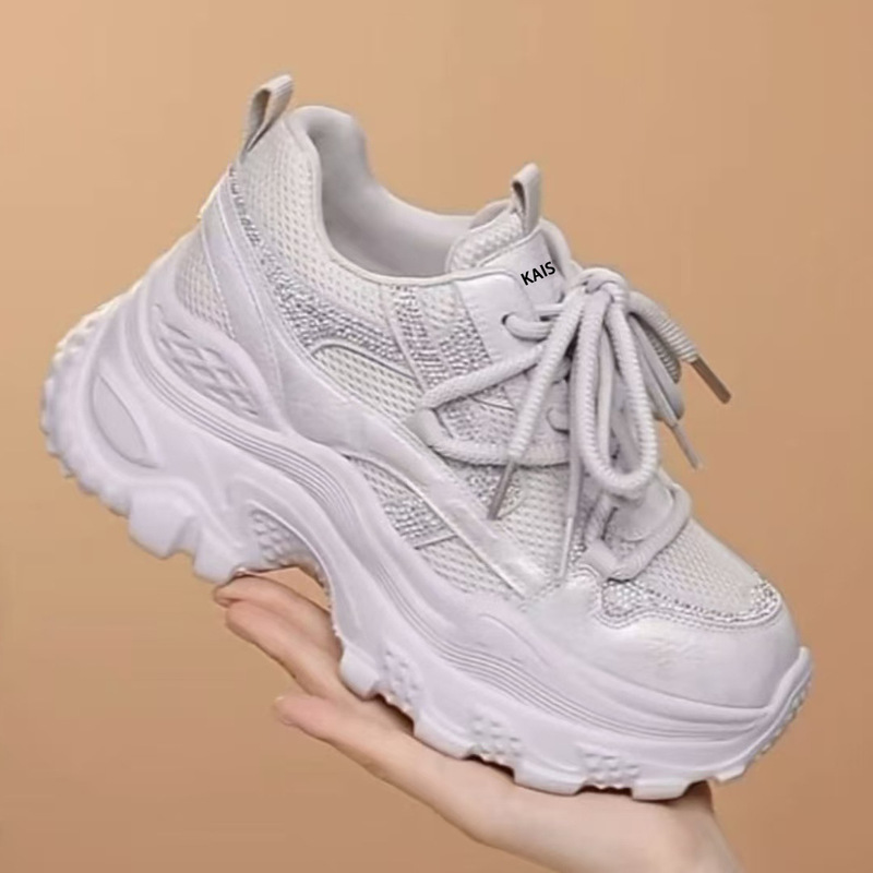 Genuine Leather Thick-Soled Dad Shoes for Women, 2026 New Spring/Summer Style, Super Stylish, Lightweight, Comfortable, Versatile, Sporty and Casual