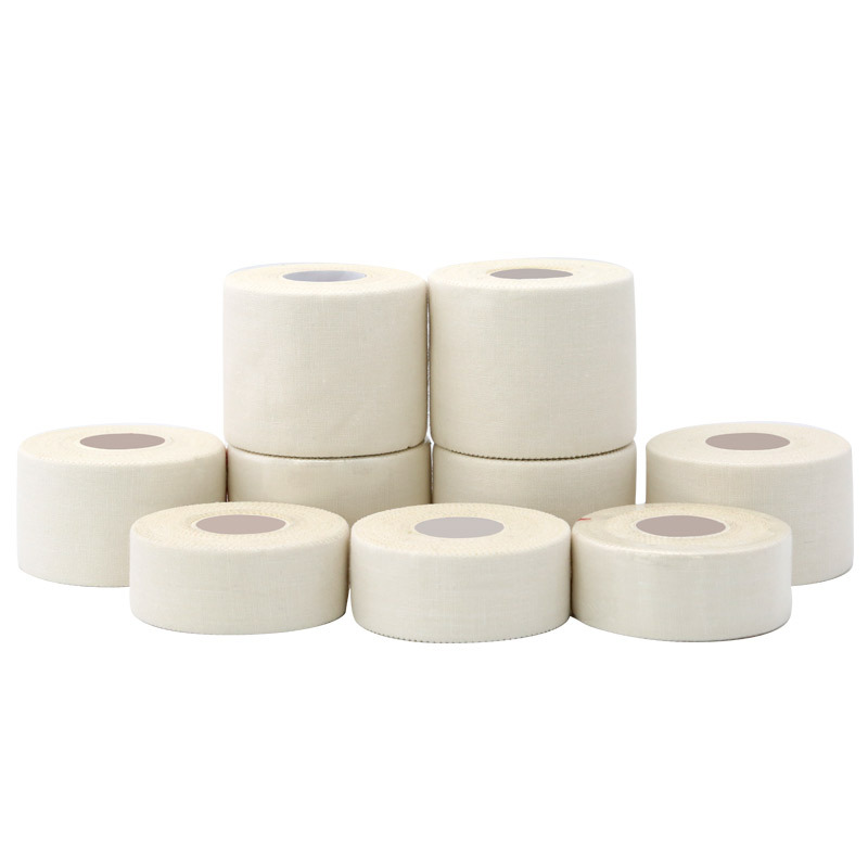 Fabricante de parche blanco, cinta deportiva para bordes de dientes, protector de muñeca de alta viscosidad, protector de tobillo, cinta de color fijo de algodón protector blanco