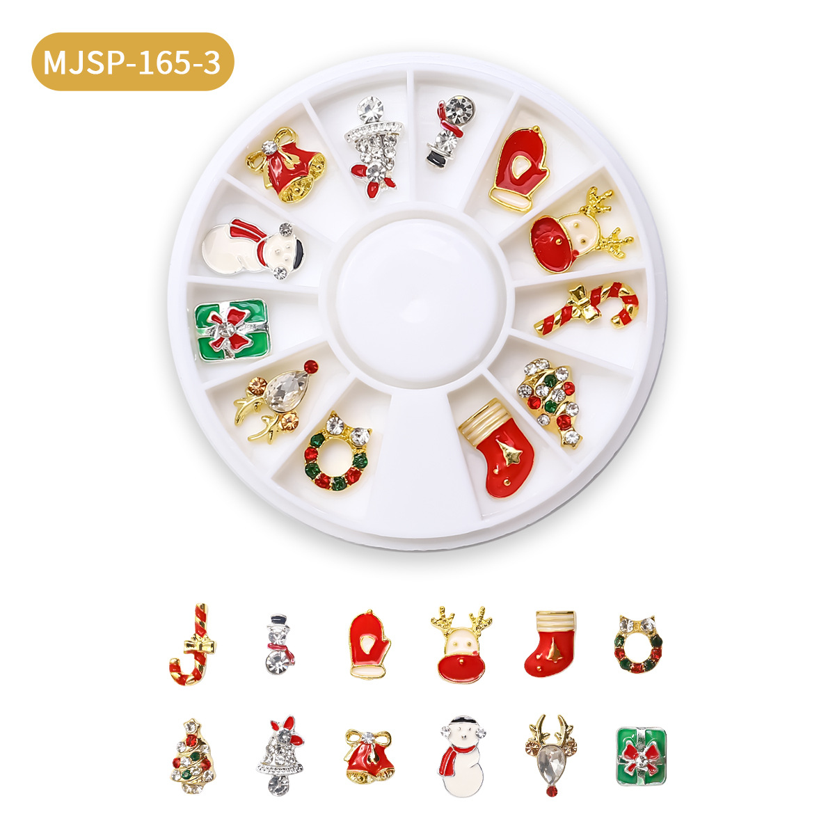 12 taladro de taladro de uñas joyas de taladro de uñas de red rojo plano explosión de taladro de uñas joyas de zircón decoración ultra brillante disco mixto