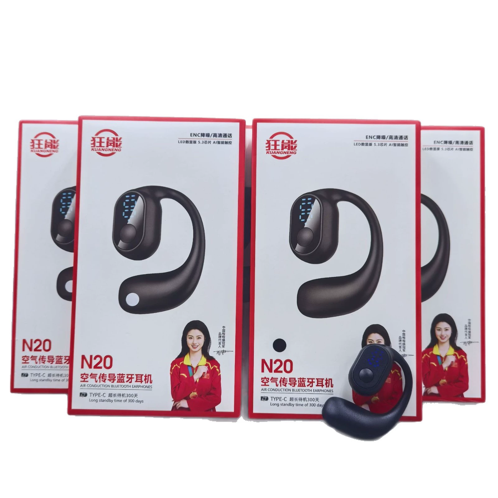 Кряк OWS Bluetooth гарнитура LED умный цифровой дисплей сверхдолгоcрок батареи беспроводная наушник-установка в одно ухо для игровой эксплуатации низкая задержка