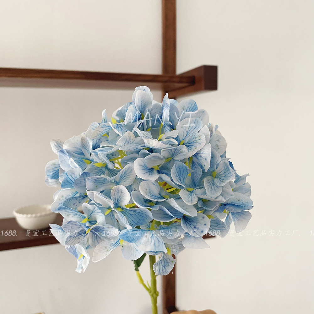 Hortensia de madera de jardín azul