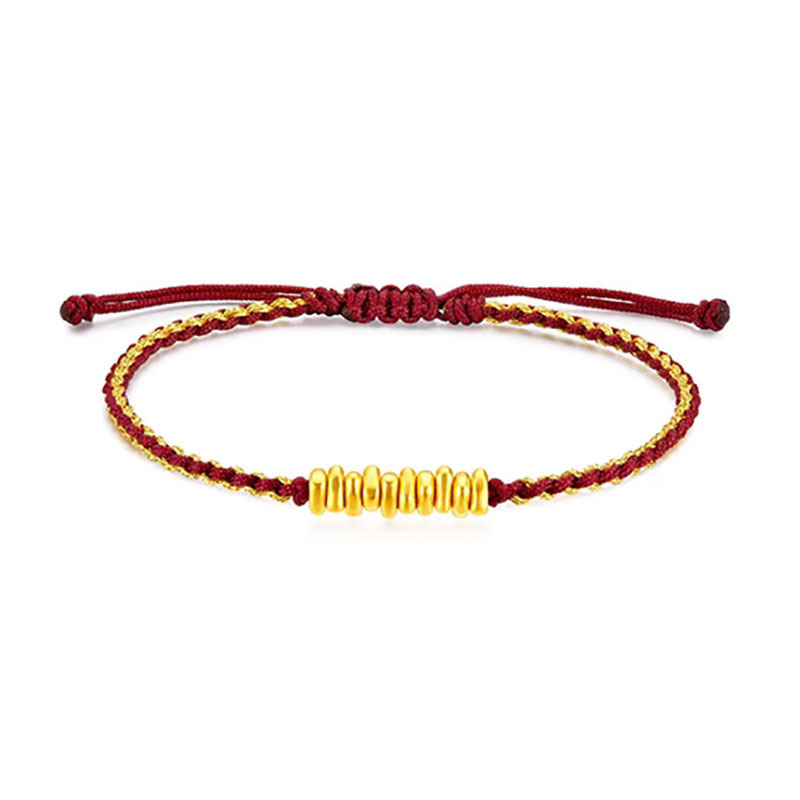 완벽한 깨진 금색과 빨간색 밧줄