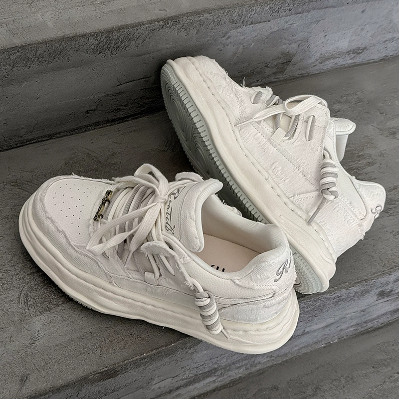 Мужские туфли невидимой внутренней высоты 7 см, универсальные для всех сезонов, низкие туфли для пар из стираного денима, увеличивающие рост, повседневные кроссовки