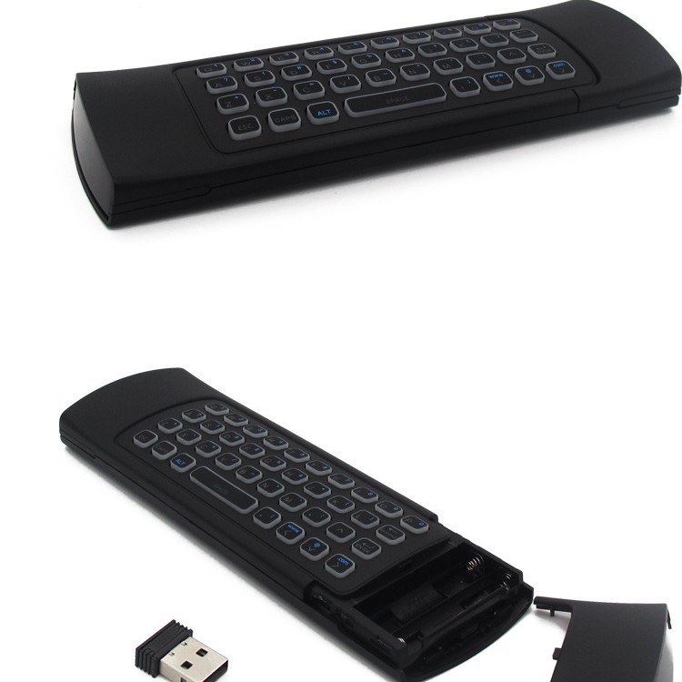 Combo de teclado y ratón inalámbricos retroiluminados MX3 para decodificadores Android con control remoto Bluetooth.