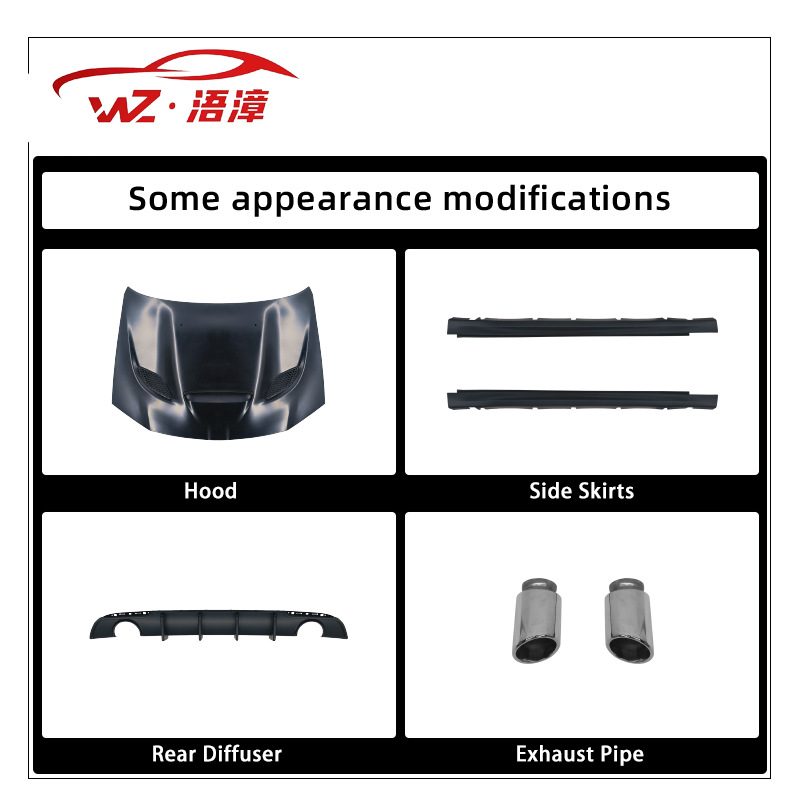 For CHRYS Chrysler 12-24 300C Old to New 300S Full Body Kit Front Rear Bumper