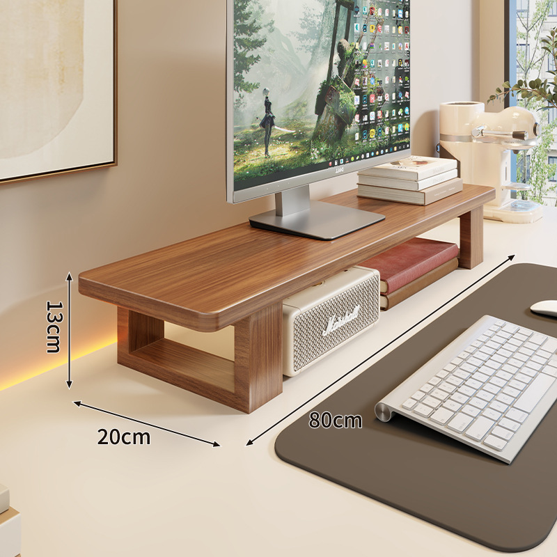 Soporte Elevador para Monitor de Madera MDF para Oficina y Escritorio