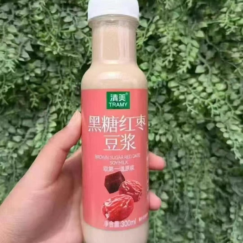 上海清美豆浆300ml蜂蜜香浓黑糖红枣醇豆浆常温即饮方便早餐小瓶|undefined