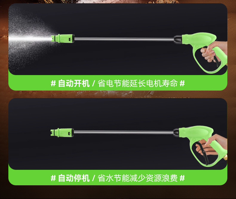 High-Pressure Car Washing Machine, High-Power, Fully Automatic, Household Use, 220V, Adjustable Pressure, Powerful Cleaning, Induction Motor Cleaning Machine