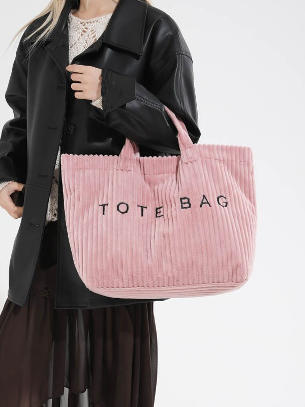 Bolso de hombro de gran capacidad para mujeres nuevas moda transfronteriza de moda de estilo universal bolso de viaje de lana nicho letras bolso de mano