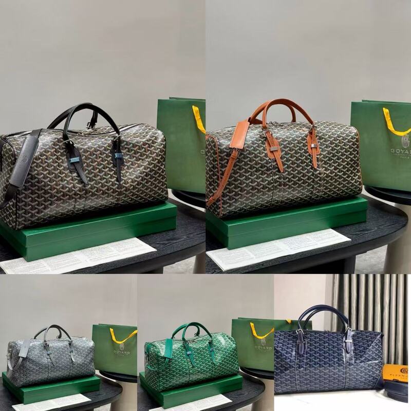 Foreign Trade High-Quality Dog Tooth Letter Y Printed Travel Bag Fitness Bag Large Capacity Outing Travel Bag European and American Wholesale