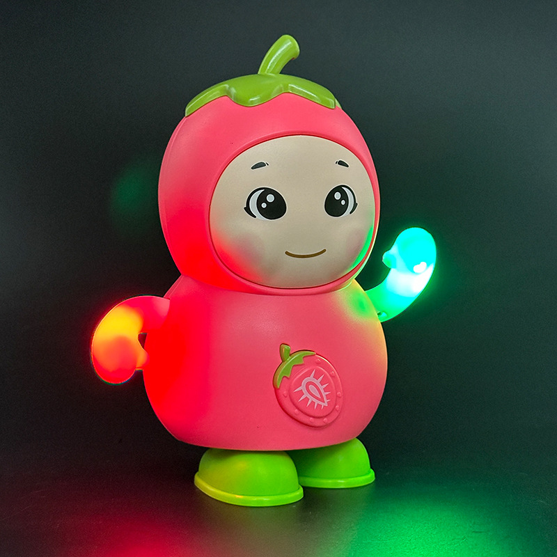 Douyin mismo estilo eléctrico, canto y baile, muñeca de frutas, juguetes lindos y divertidos para niños, regalos de vacaciones al por mayor