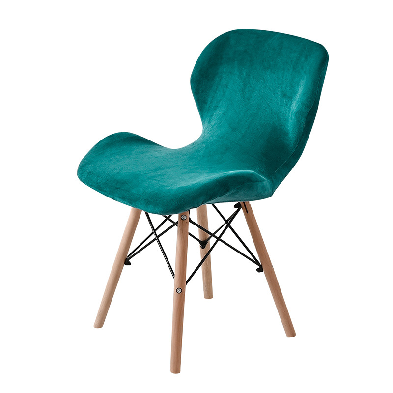 Funda para silla de mariposa de terciopelo de zorro plateado elástica de punto transfronterizo a prueba de polvo Funda para silla de mariposa de terciopelo grueso de color sólido universal