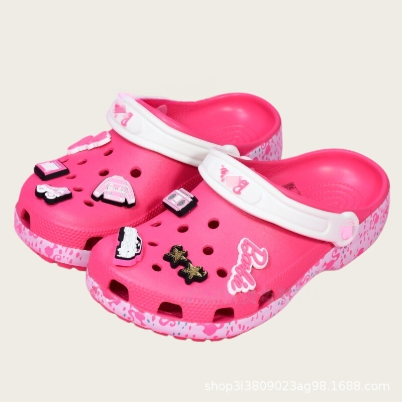 Kajia Croc Shoes Barbie Collaboration Women's Croc Shoes Doraemon Parent-Child Beach Slippers Non-Slip Outdoor Sandals Kajia Croc Shoes Barbie Collaboration Women's Croc Shoes Doraemon Parent-Child Beach Slippers Non-Slip Outdoor Sandals