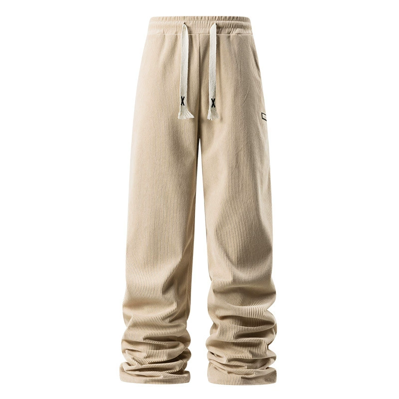 Трансграничные эксклюзивная европейская маркировка для мытья воды Американский мужской летний повседневный брюки свободные эластические длинные брюки с прямой талией