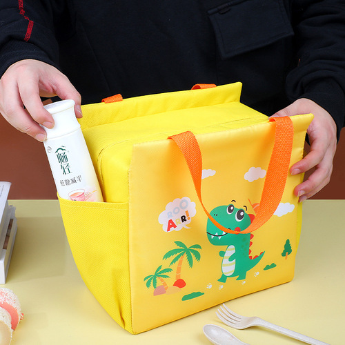 New Cartoon Lunch Bag Cute Pet Student Lunch with Rice Portable Lunch Bag Large Capacity Insulated Lunch Box Bag