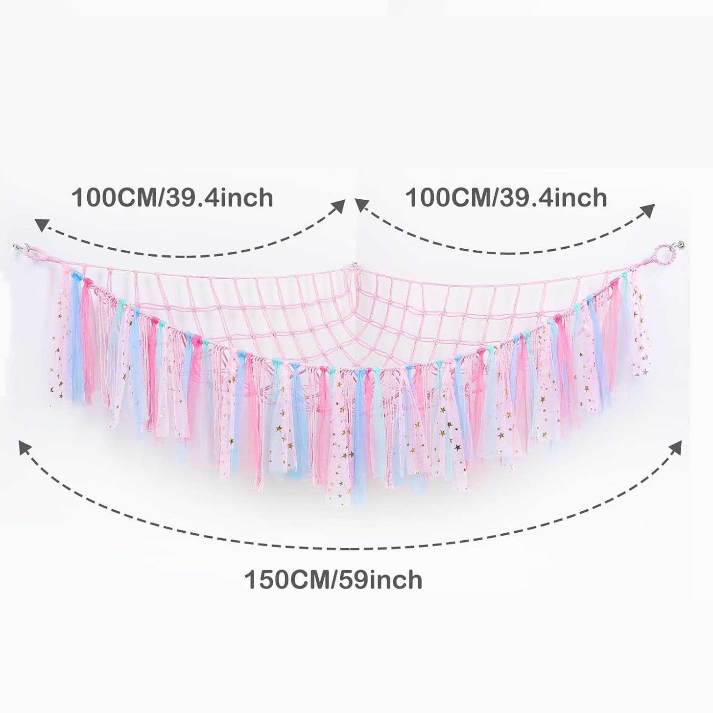 Cinta transfronteriza juguete bolsillo neto felpa juguete tejida a mano triángulo hamaca Bohemia hamaca colgante