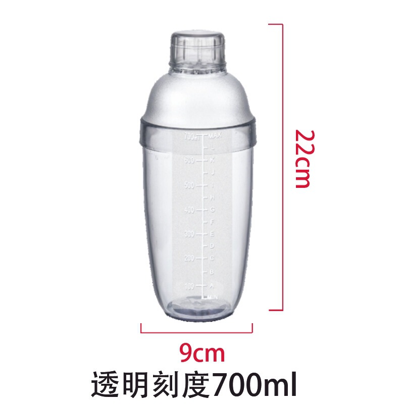 PC Shaker加厚雪克杯带刻度酒吧调酒器摇摇杯奶茶店柠檬茶器具|undefined
