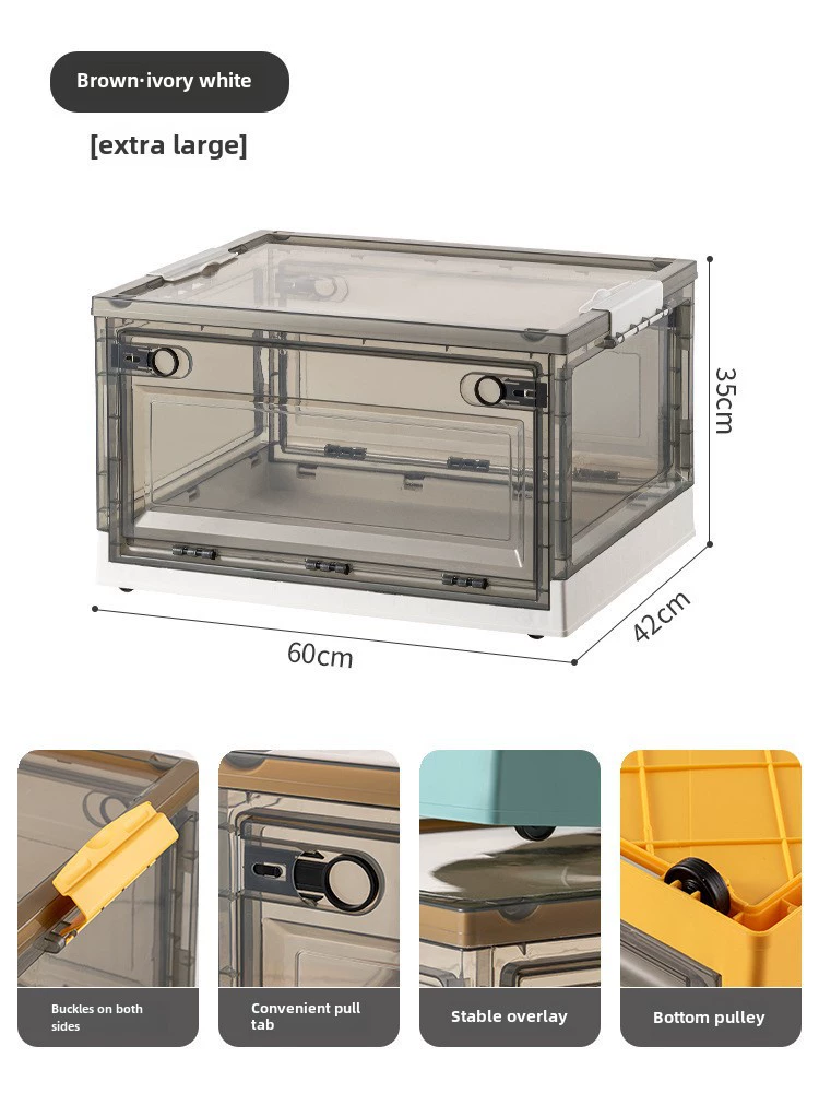 Transparent foldable storage box for students, toy, new collection