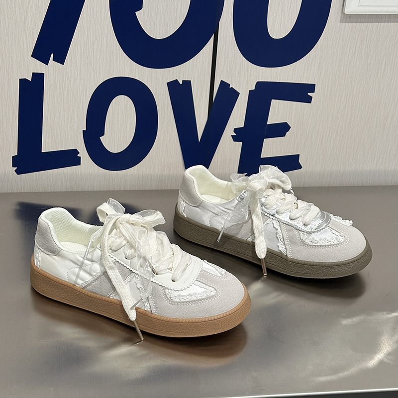 6504 Dexun Shoes 2026 Spring Breathable Low-Top Flat Gray Silver Casual Shoes Lace Versatile Trendy 6504 Dexun Shoes 2026 Spring Breathable Low-Top Flat Gray Silver Casual Shoes Lace Versatile Trendy