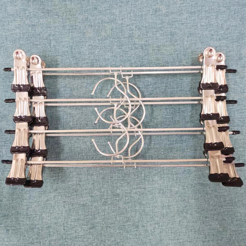 Clothes hanger non-slip trouser clip clothes hanger trouser rack clothing store only installs hanging clip skirt clip titanium steel clothes hanger trouser clip clothes hanger trouser rack