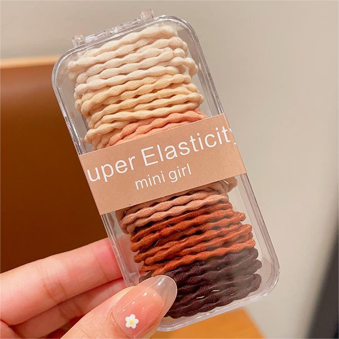 Cuerda de pelo en caja banda de goma para niños trenza de niña no duele pelo banda de pelo de bebé cuerda de pelo de niña de alta elasticidad durable