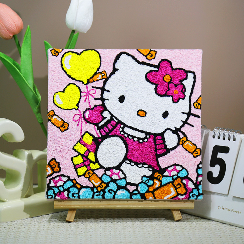 パルプ画diy材料バッグ手作り創意装飾画小学生充填画屋台半製品セット|undefined