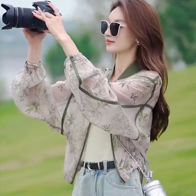 Short Sun Protection Clothing for Women in Summer 2025 New Casual Cardigan for Small People New Chinese Style Thin Sun Protection Jacket