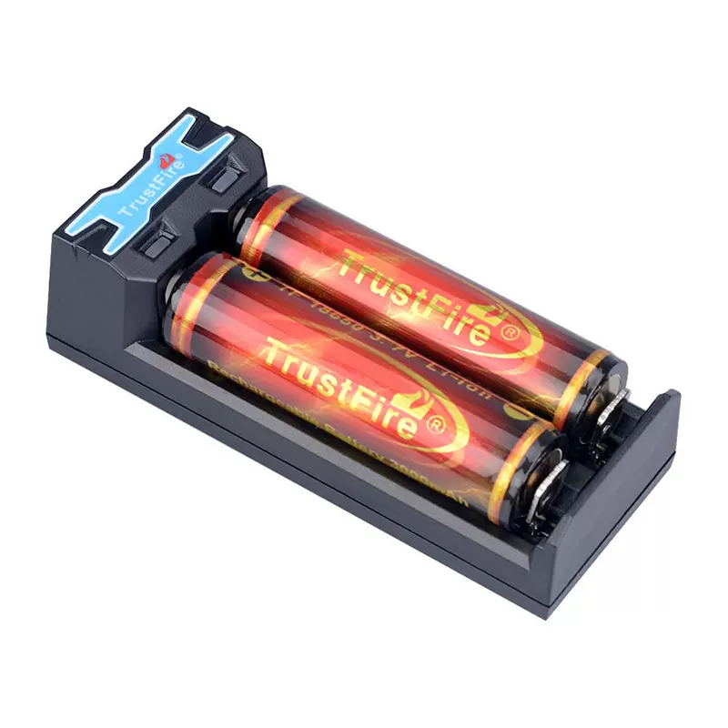 锂电池充电器USB18650充电器两槽18350 16340 185002A跨境专供