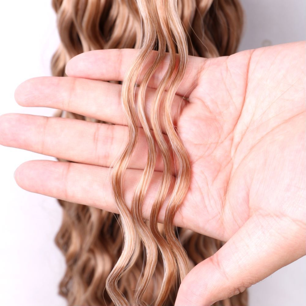 Unisex fibra chimica Deep Wave Bulk capelli all'uncinetto capelli ricci coda profonda sciolta capelli ricci ondulati_voghion.com