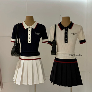 WGWE9652�V��ʮ����Ů�b2026�ļ��¿�polo�Iײɫ���°���ȹ�ɼ���