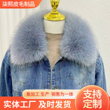 大衣毛领仿真狐狸毛方领假领子白色羽绒服毛领单买男女通用皮草领