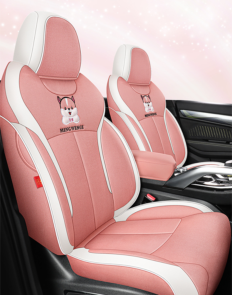 Dedicated to Geely Xingrui car seat cover four seasons universal cushion summer Breathable linen all-inclusive cartoon seat cover