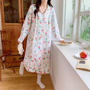 New air layer pregnant women's skirt side opening breastfeeding temperament fresh long Tulip skin-friendly soft skin-friendly
