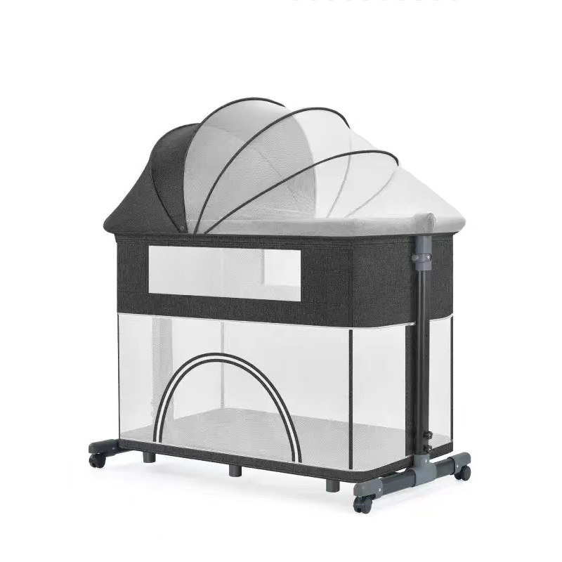 Cama de juegos transfronterizas, cama de bebé, cama de empalme grande, cama de cuna portátil, cama plegable multifuncional para recién nacidos