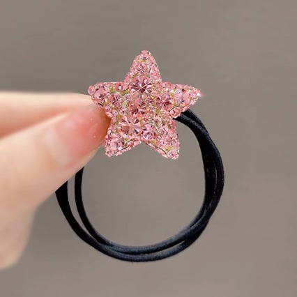 Nouvelle attache pour cheveux en forme de cœur ornée de strass, élégante et simple, très élastique, durable et haut de gamme._voghion.com