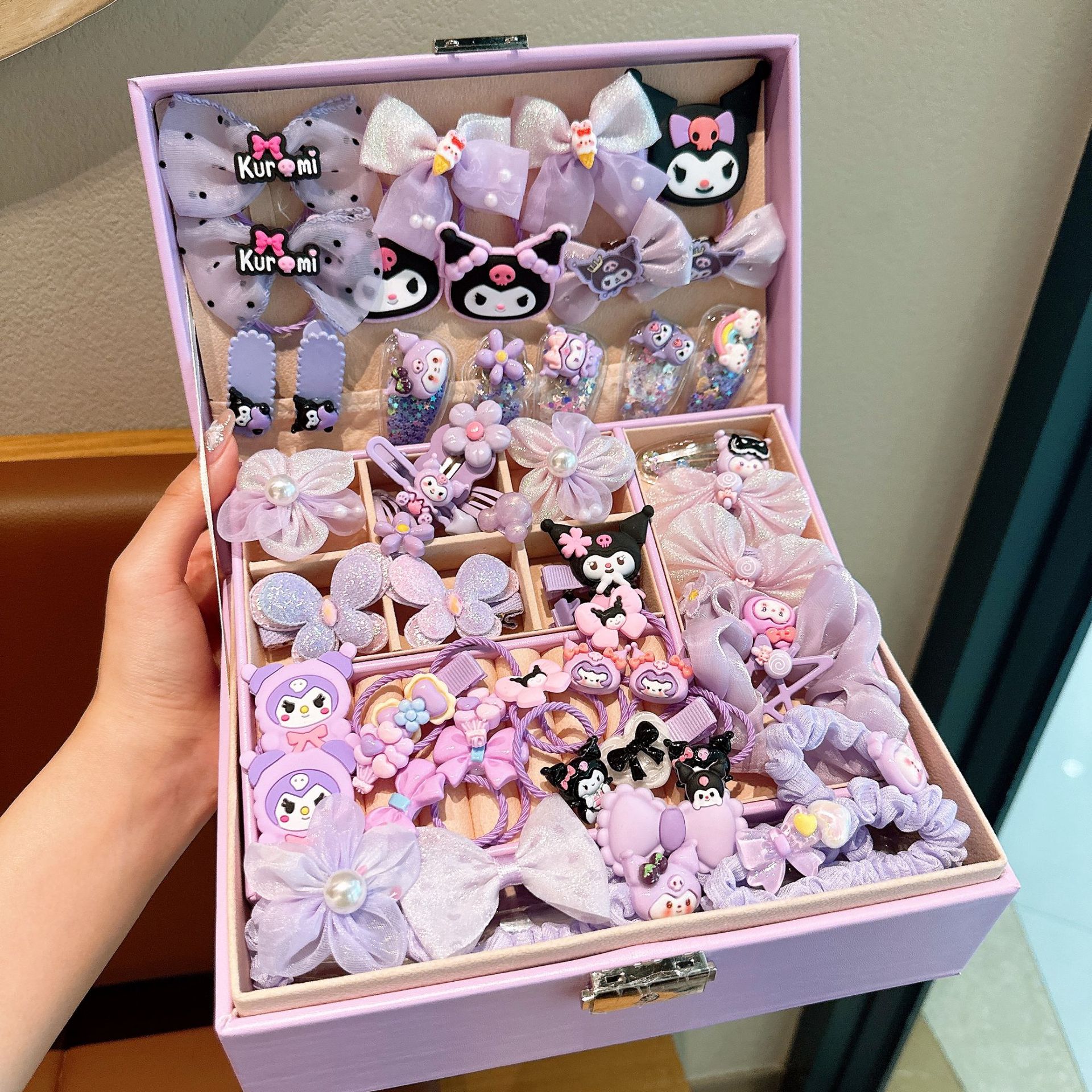 Regalos de cumpleaños de la escuela para niñas, regalos para niños, cajas de regalo, clipes de cabello, cajas de banda de goma para niñas, joyas para el cabello