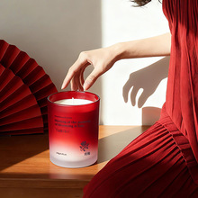 外贸新款玫瑰香薰蜡烛家用香氛摆件大豆蜡氛围感婚礼伴手礼批发