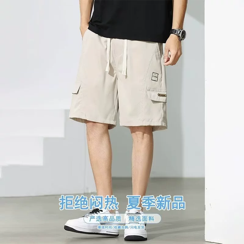Мужские летние шорты карго 2025, тонкие, свободные, спортивные, модные, брендовые, повседневные, пятикарманные