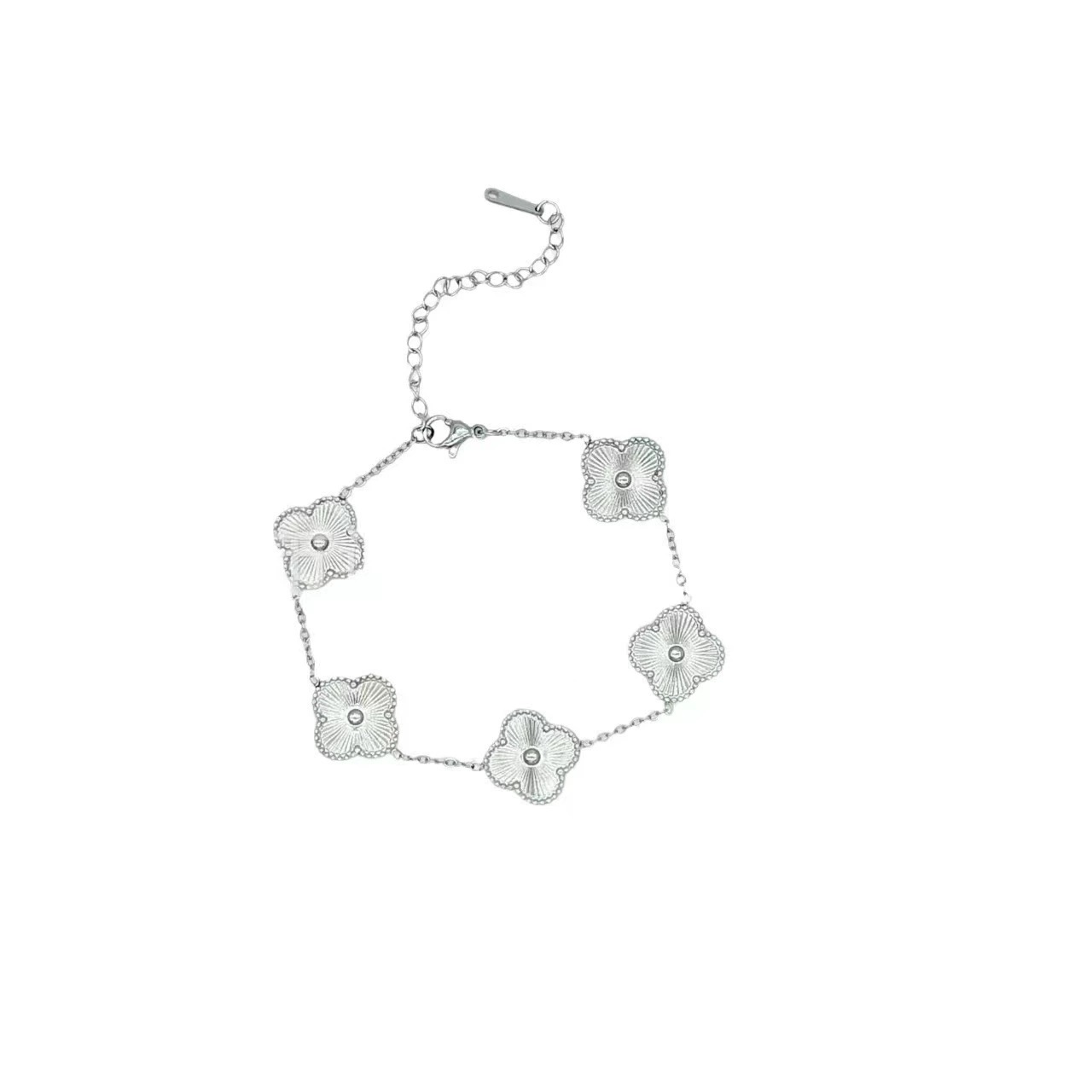 Браслет из нержавеющей стали, 18K, подвеска in Four‑Leaf Clover, стойкий к выцветанию летний браслет