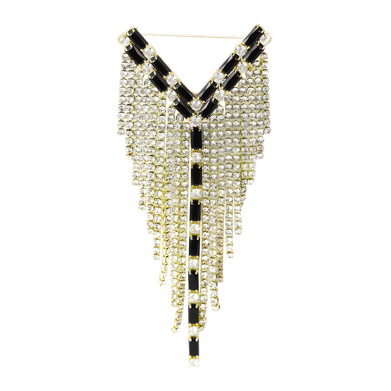 Broche de borlas con cristal brillante broche de lujo para mujer_voghion.com