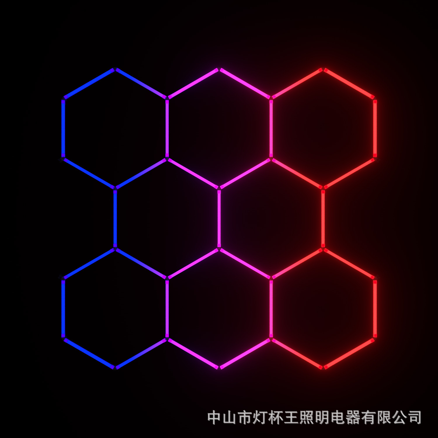 Copa de lámparas rey comercio exterior estilo RGB atmósfera de luces deportivas sala KTV gimnasio bar música ritmo decida panal lámpara de pared