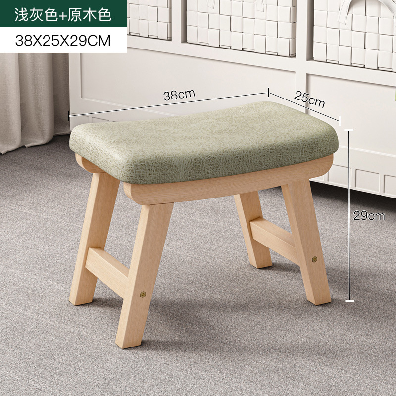 Taburetes de madera sólida para el hogar, taburetes bajos para la sala de estar, taburetes creativos para adultos, taburetes de sofá simples, taburetes de zapatos rojos
