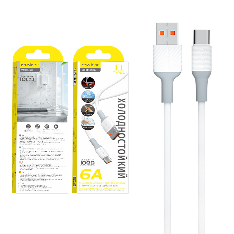 Cable de datos de carga rápida MacMox X98 para iPhone 16 Promax Dual Interfaz Type-C PD30W Cable de carga flash