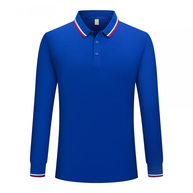 Primavera y otoño transfronterizos polo, ropa de trabajo de manga larga, logotipo impreso personalizado, camiseta de bordado, camiseta de comercio exterior, camiseta de publicidad para hombres y mujeres