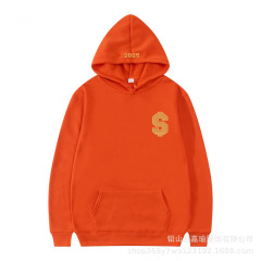 AIRH2025OD 5秋季美式复古刺绣连帽开衫卫衣女宽松慵懒规则外套