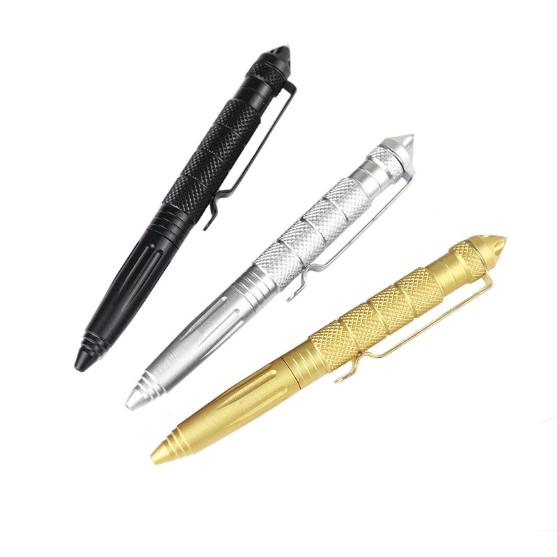 Pluma de autodefensa multifuncional Pluma de autodefensa Pluma de supervivencia de cono de ventana rota al aire libre Pluma de defensa táctica de cabeza de acero de tungsteno