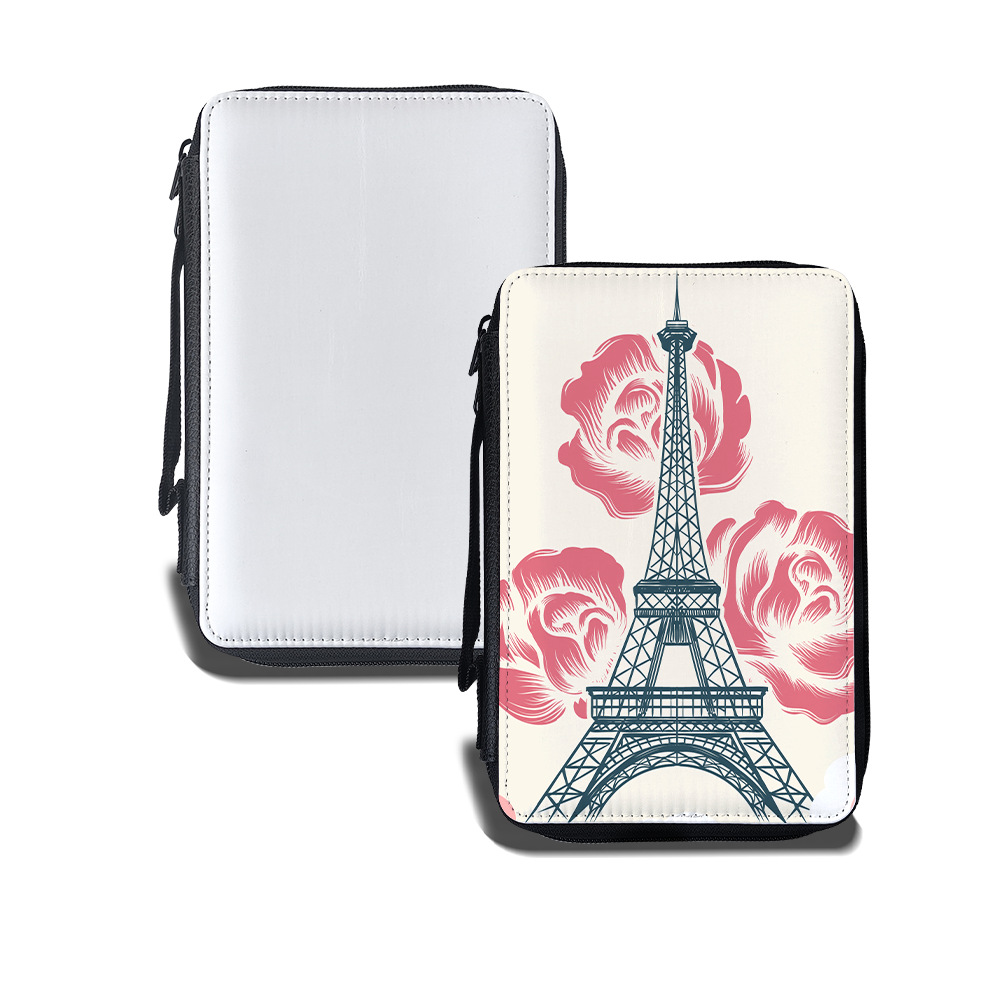 Nueva transferencia térmica de gran capacidad bolsas de lápiz de mano simple y práctica bolsa de papelería