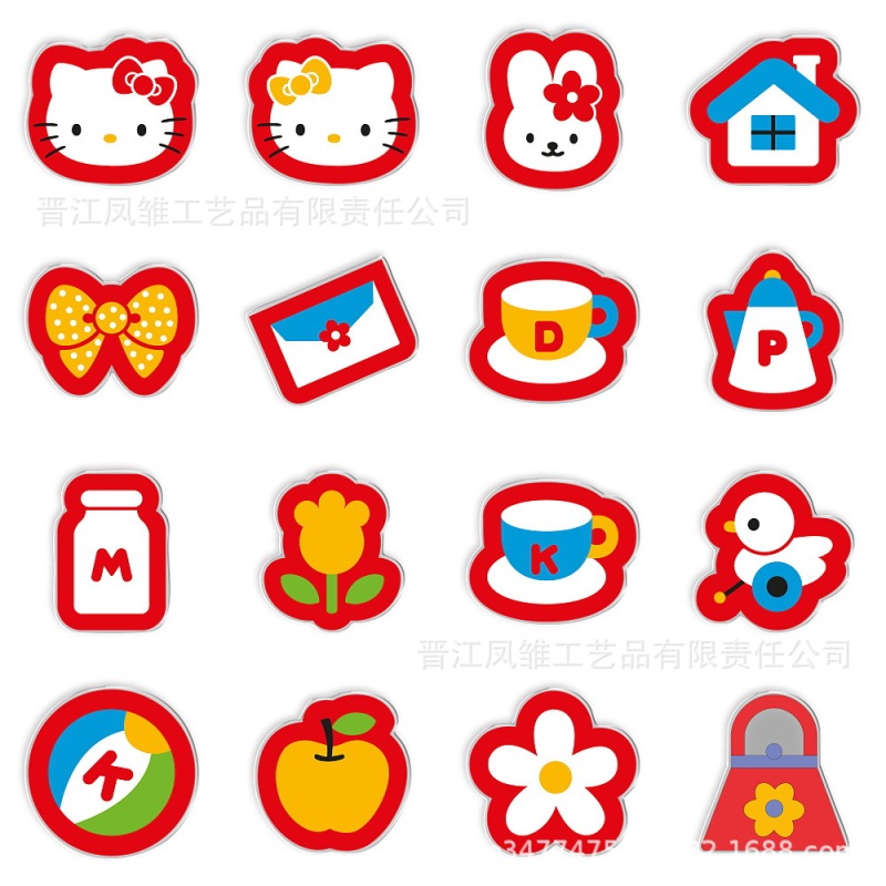 Hellokitty Acrylic Accessories Croc Shoes Decoration DIY Pendant Badge Easy Pull Buckle Brooch Cartoon Accessories