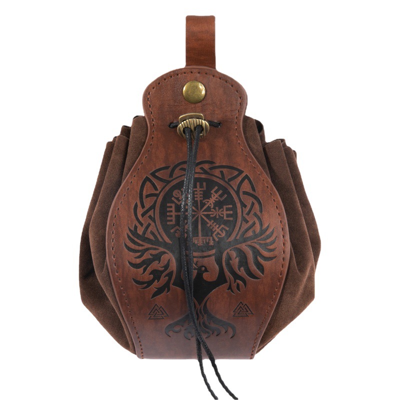 Multi-plataforma transfronteriza Venta caliente Viking estilo medieval bolsa colgante cinturón monedero bolso de la cintura de la vendimia