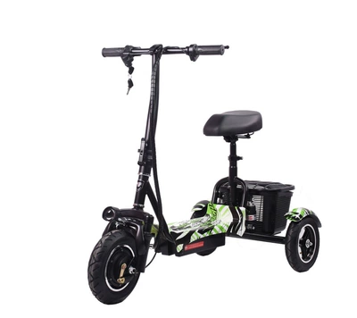 Electric Tricycle with Lithium Battery, Qatlanan elektrik velosipedlər - youth-green-36v